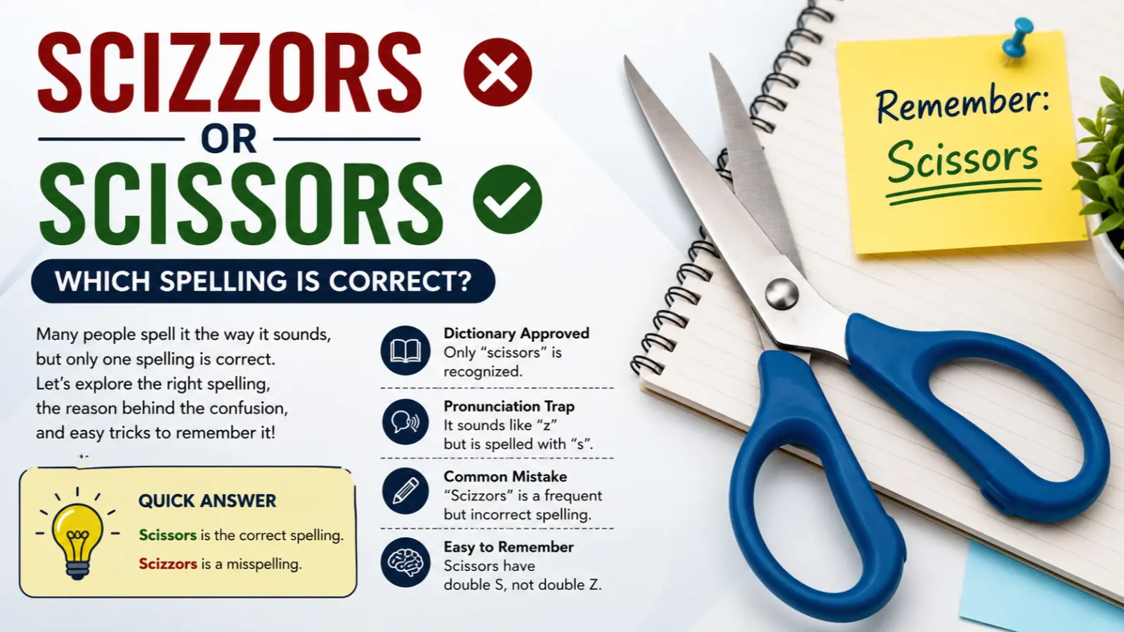 Scizzors or Scissors