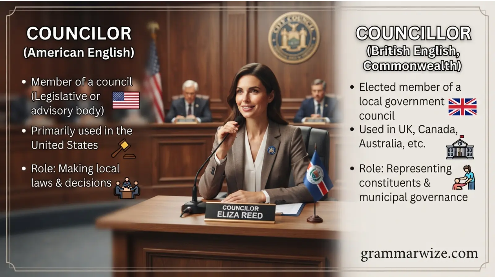 Councilor or Councillor: What's the Difference?