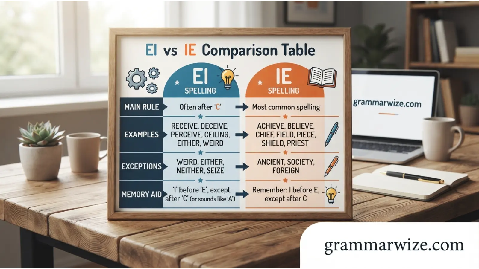 EI vs IE Comparison Table