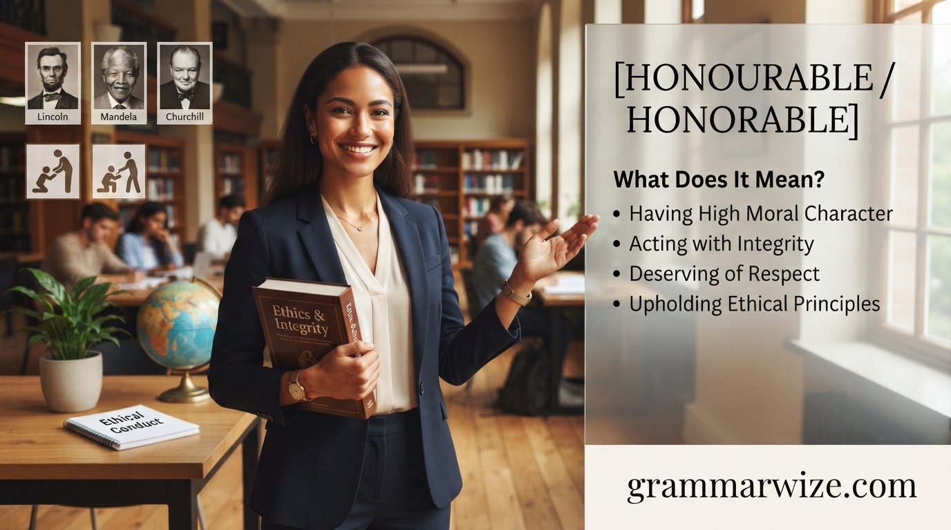 What Does Honourable or Honorable Mean?