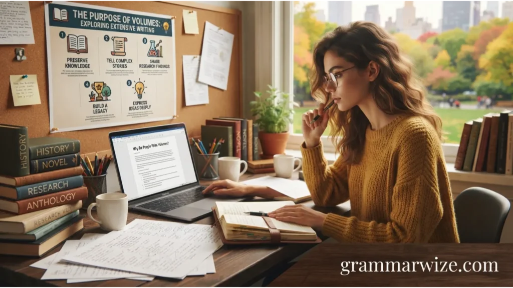 Why Do People Write Volumn?