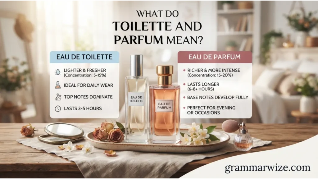 What Do Toilette and Parfum Mean?