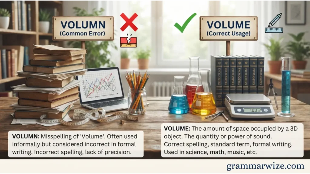 Volumn vs Volume Comparison