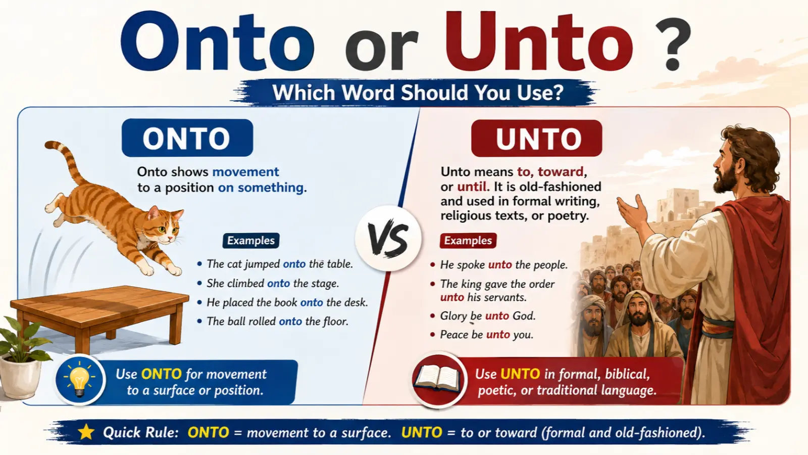 Onto or Unto