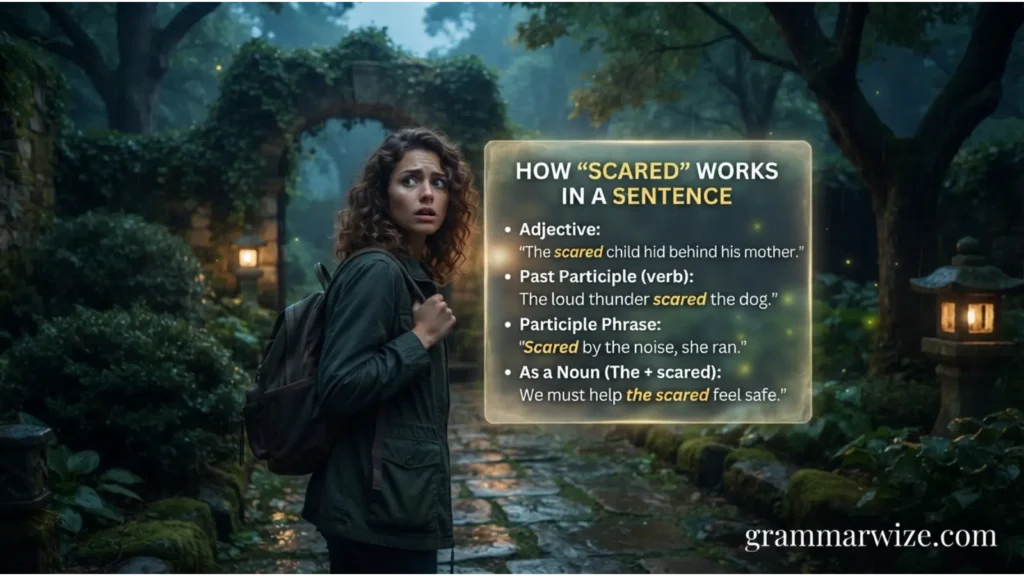 How Scared Works in a Sentence