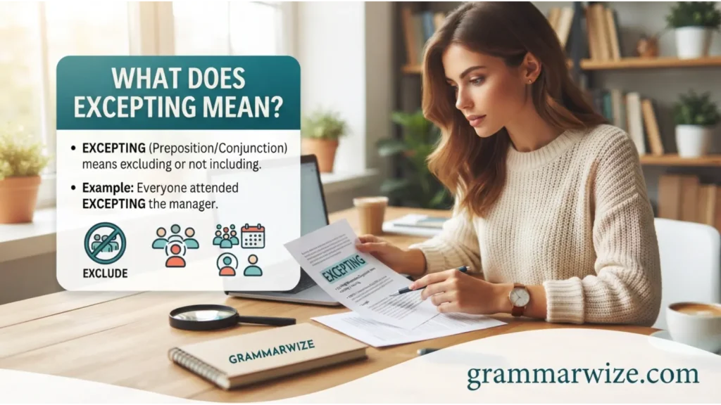 What Does Excepting Mean?