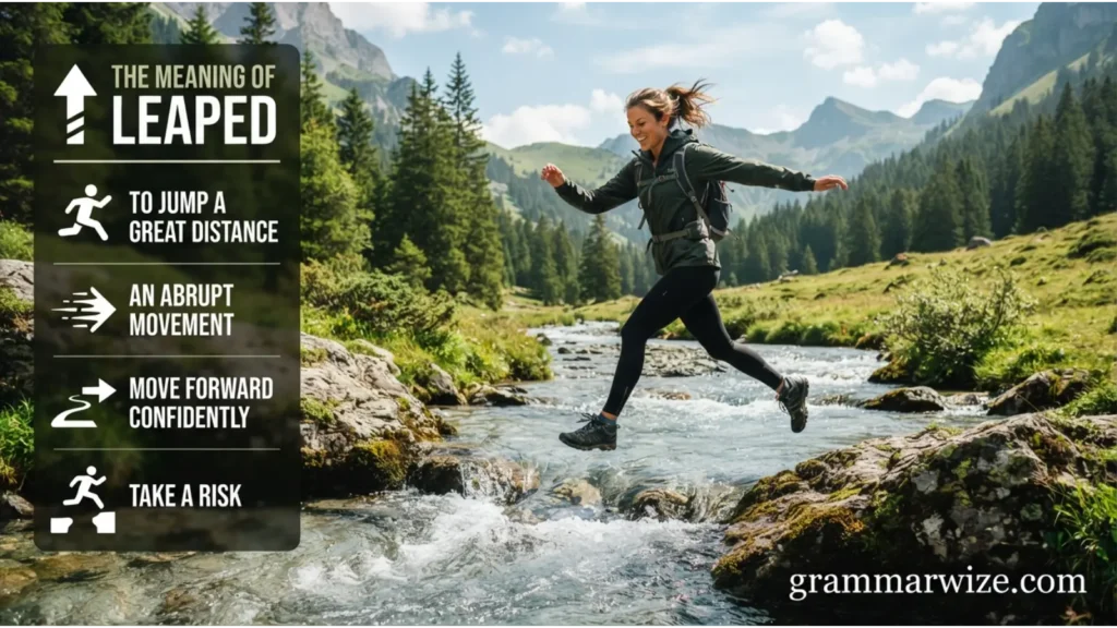 Meaning of Leaped