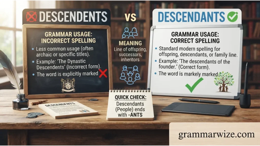 Descendents vs Descendants Comparison