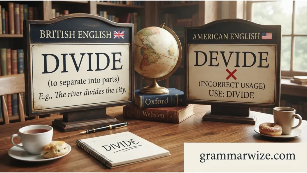 Divide in British and American English