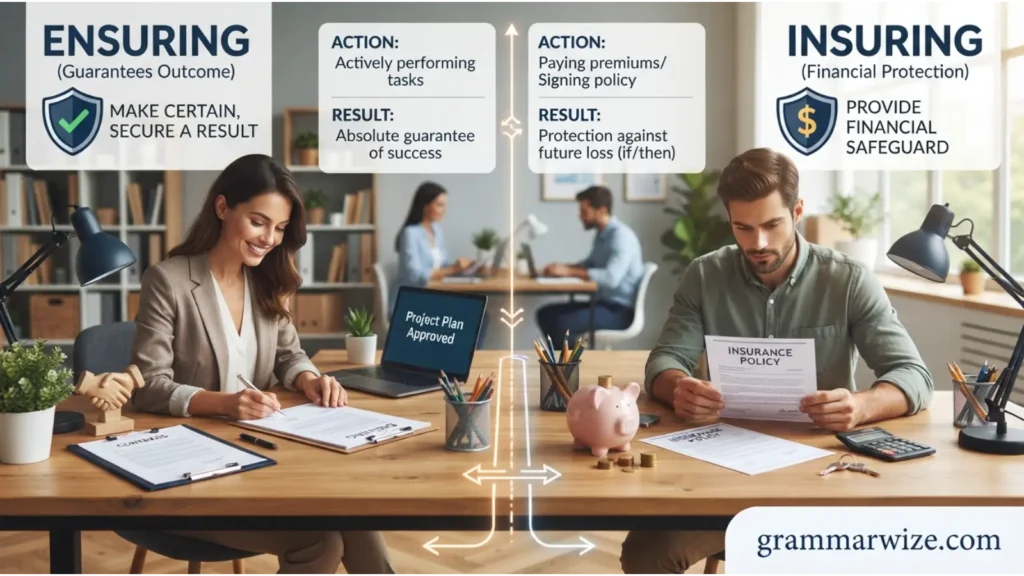 The Main Difference Between Ensuring and Insuring