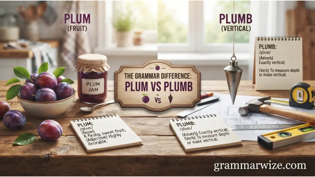 The Grammar Difference Between Plum and Plumb