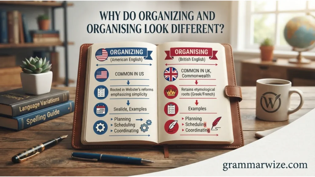  Organizing and Organising Look Different