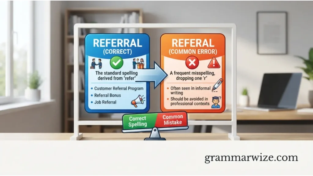Referral vs Referal Comparison