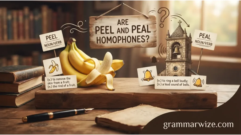 Are Peel and Peal Homophones?