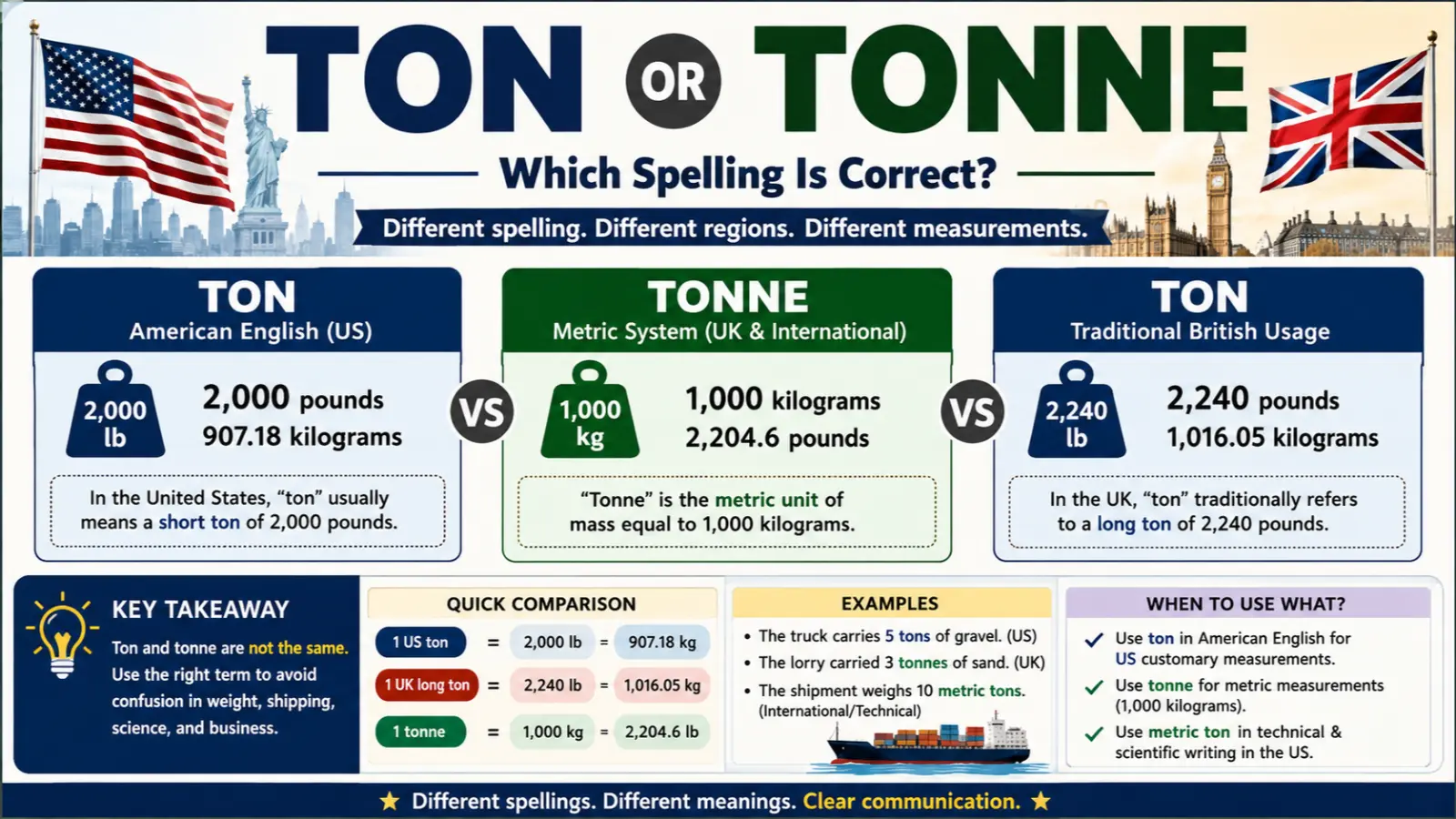 Ton or Tonne