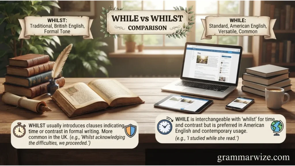 While vs Whilst Comparison