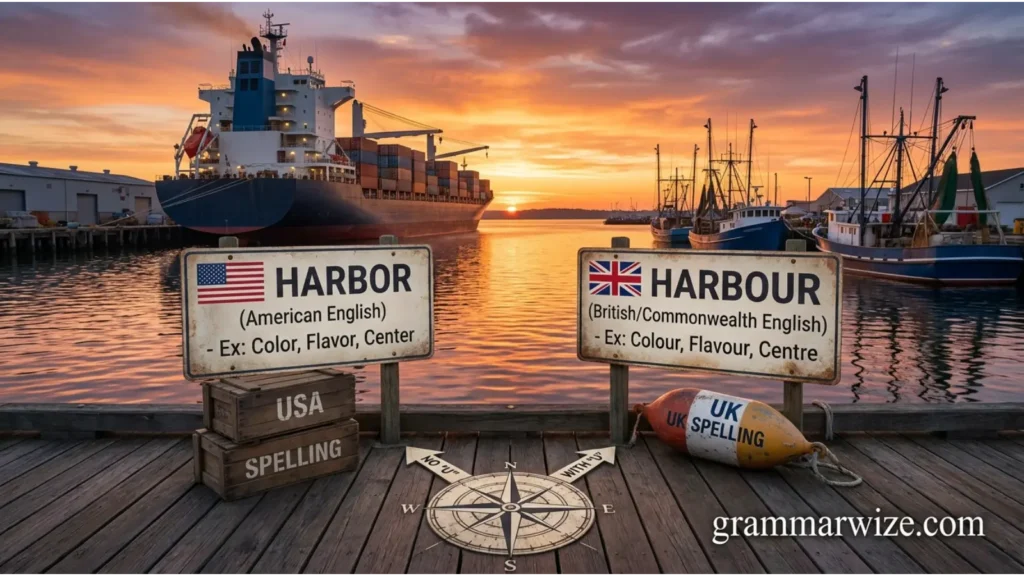 Harbor or Harbour in American Writing