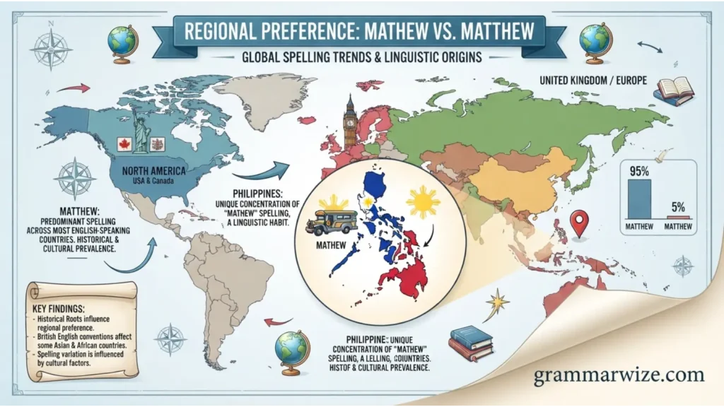 Regional Preference for Mathew and Matthew