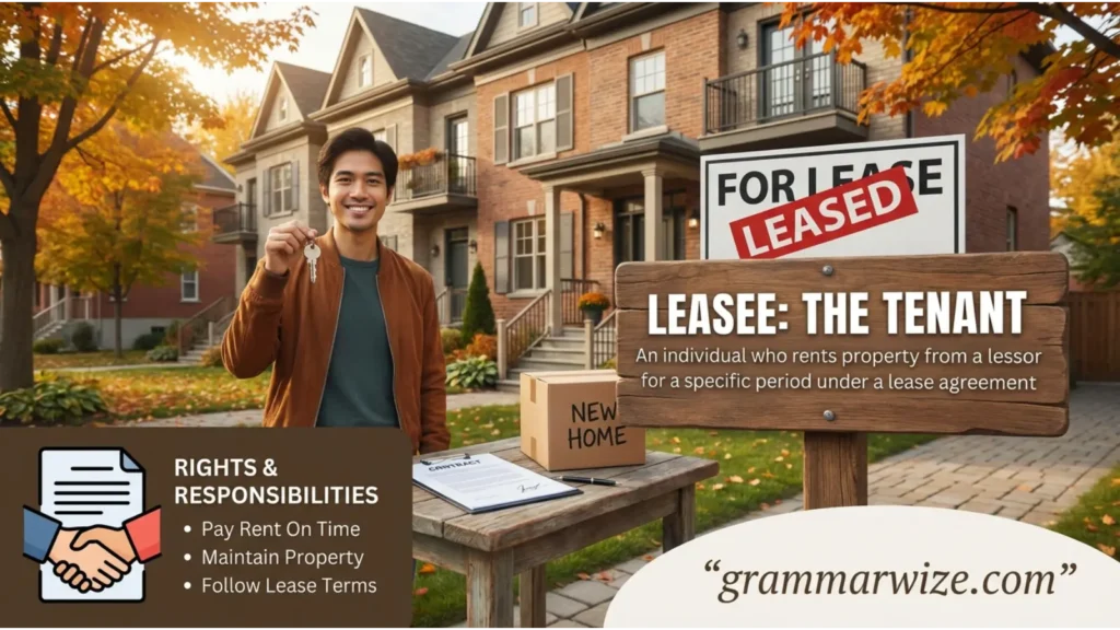 What Does Leasee Mean?
