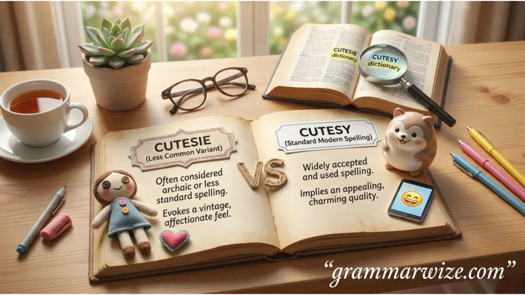 Cutesie vs Cutesy Comparison