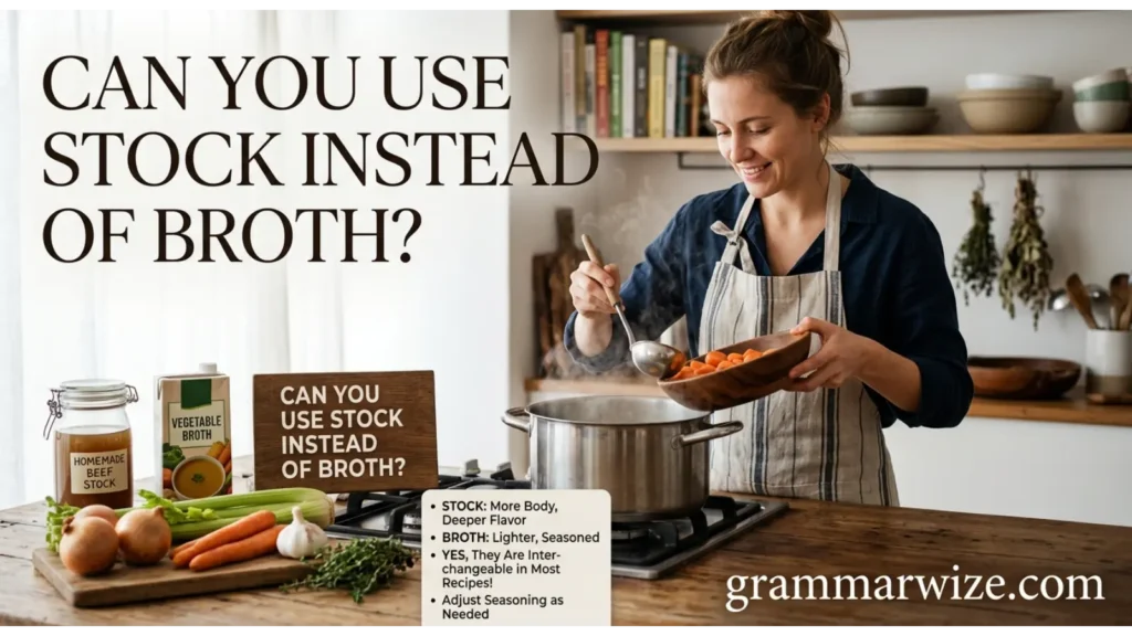 Can You Use Stock Instead of Broth?