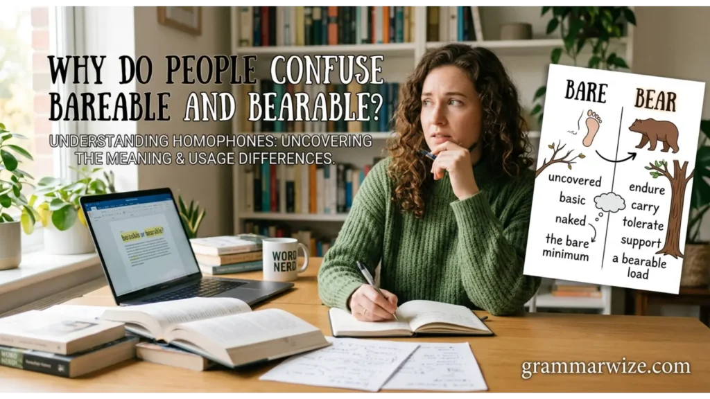 Why Do People Confuse Bareable and Bearable?