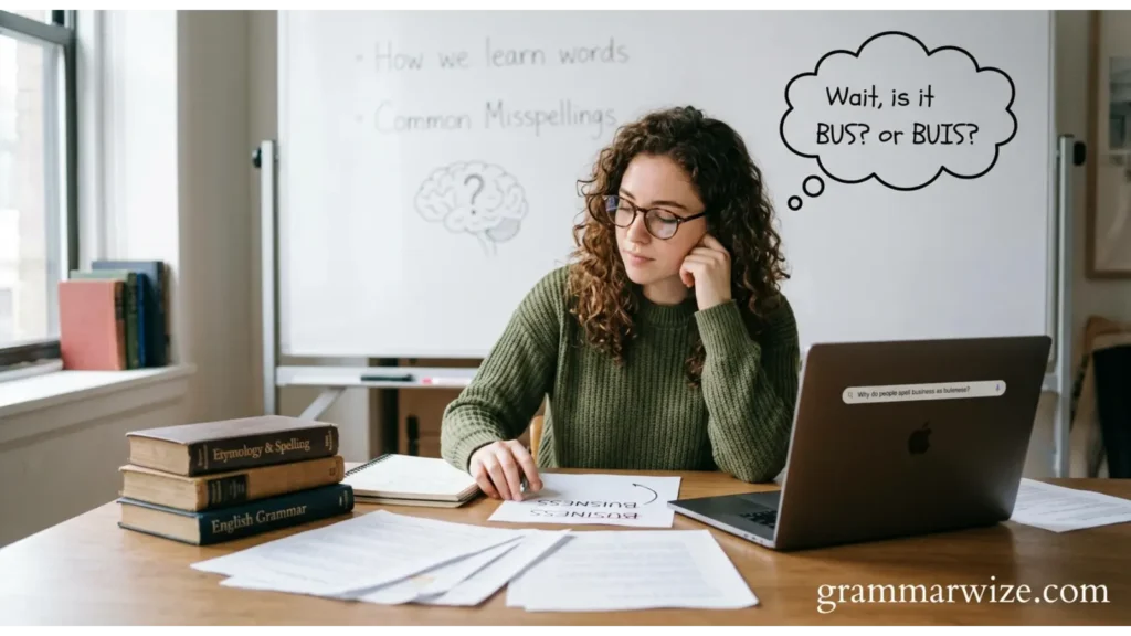 Why Do People Spell Business as Buisness?