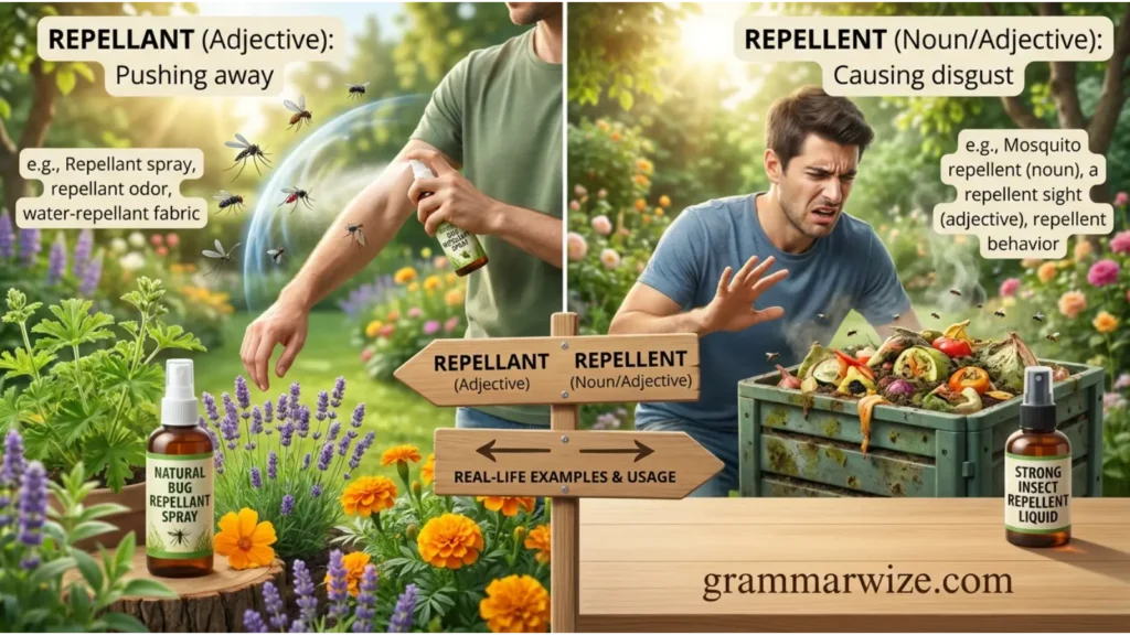 Repellant vs Repellent in Real-Life Examples