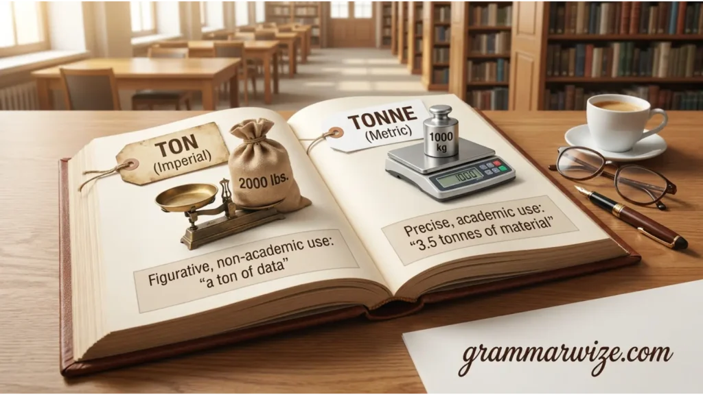 Ton vs Tonne in Academic Writing