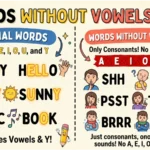 words without vowels or y