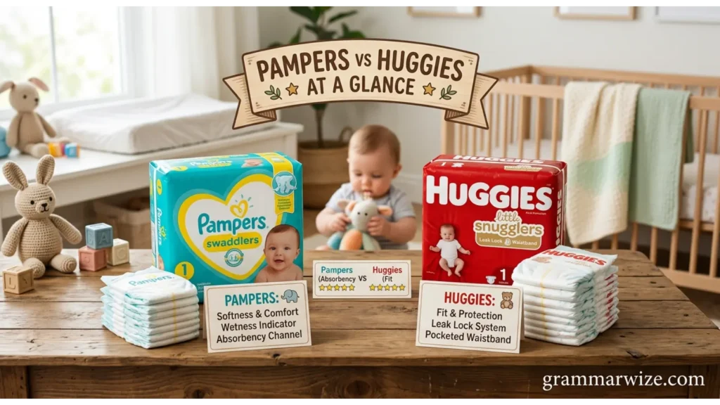 Pampers vs Huggies at a Glance
