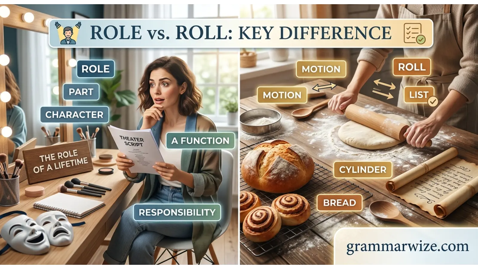 Role vs Roll: Key Difference