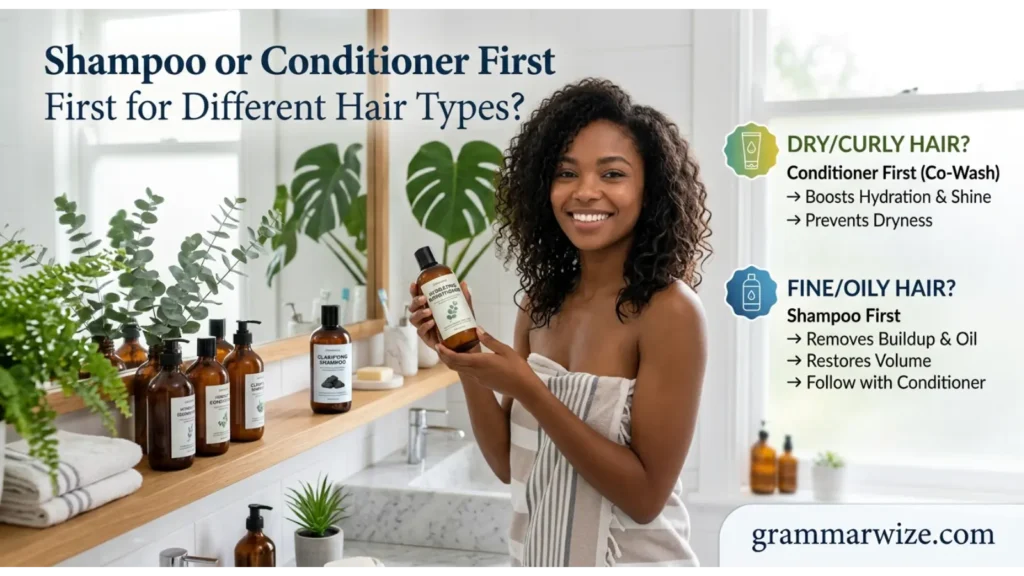Shampoo or Conditioner First for Different Hair Types?