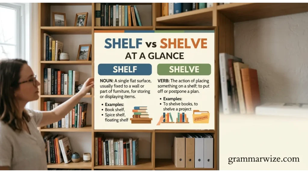 Shelf vs Shelve at a Glance