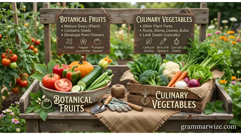 Botanical Fruit vs Culinary Vegetable