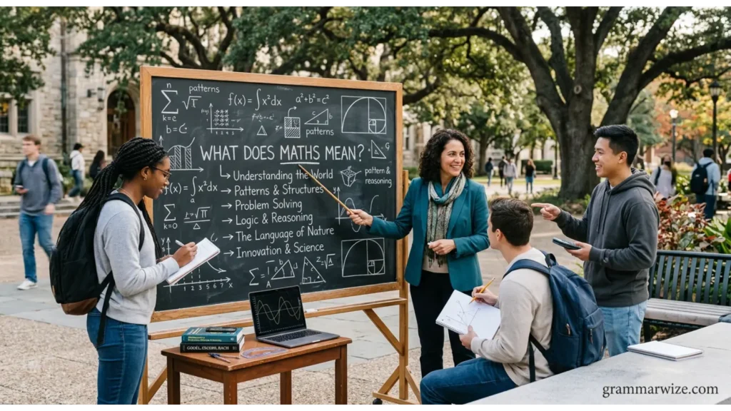 What Does Maths Mean?