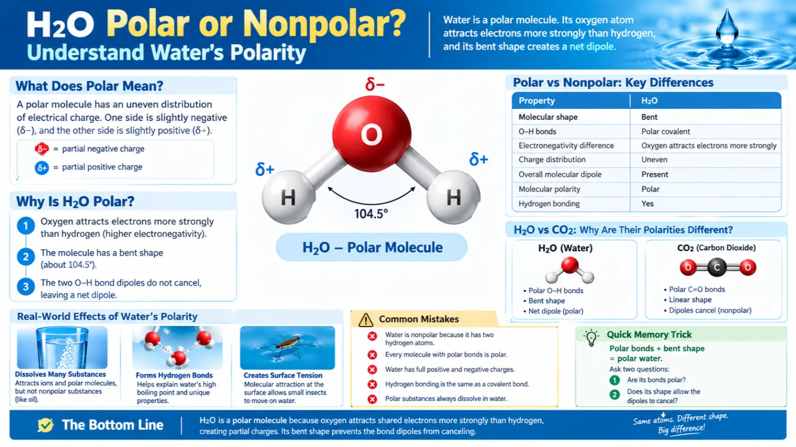 H2O Polar or Nonpolar